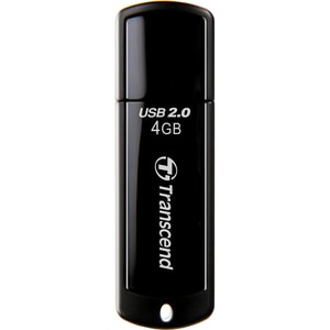 Pen Drive Transcend JetFlash 350 - 4 GB - USB 2.0 - Nero - 15 MB/s Read Speed - 4 MB/s Write Speed - 30 Anno/i Garanzia - 
