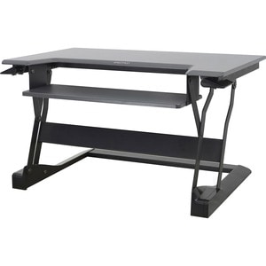 Ergotron Workfit-T, Sit-Stand Desktop Workstation (Black) - Rectangle Top - 35 lb Capacity - Height Adjustable - 35" Table