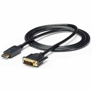 StarTech.com 6ft (1.8m) DisplayPort to DVI Cable, DisplayPort to DVI Adapter Cable, DP to DVI-D Converter, Replacement for