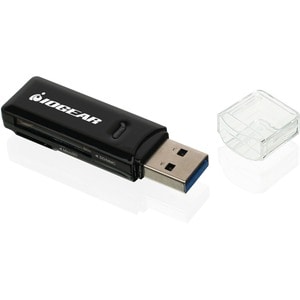 IOGEAR Compact USB 3.0 SDXC/MicroSDXC Card Reader/Writer - SD, SDHC, SDXC, MultiMediaCard (MMC), Micro Size MultiMediaCard