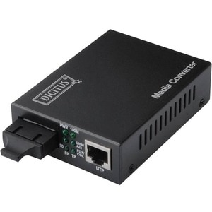 Digitus Transceiver/Media Converter - 2 Port(s) - 1 x Network (RJ-45) - 1 x SC - Duplex SC Port - Twisted Pair, Optical Fi
