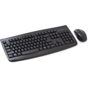 Kensington Pro Fit Wireless Desktop Set - Black - USB Wireless RF 2.40 GHz Keyboard - English - Black - USB Wireless RF - 