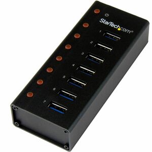 StarTech.com Hub USB 3.0 à 7 ports - Concentrateur USB à montage mural / sur bureau avec boîtier métallique - 7 Total de p