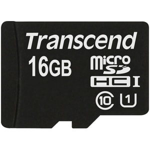 Transcend Premium 16 GB Class 10/UHS-I microSDHC - Lebenslang Garantie