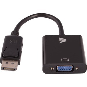 V7 CBLDPVGA-1E 10 cm DisplayPort/VGA Videokabel - Cable for Videogerät, Monitor, Projektor, TV, PC - 2,7 Gbit/s - Unterstü