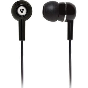 V7 HA110-BLK-12EB Kabel Ohrhörer Stereo Ohrhörerset - Schwarz - Binaural - In-Ear - 120 cm Kabel - Host-Schnittstelle: Min