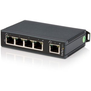 StarTech.com 5 Port Industrial Ethernet Switch - DIN Rail Mount - 10/100 Unmanaged Network Switch - IP30-rated - Energy-Ef