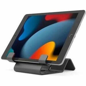 Compulocks Universal Tablet Holder with Keyed Cable Lock Black - Secured counter top stand with fixed optimal angle displa