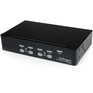 4 Port Professional VGA USB KVM Switch with Hub - 1U Rack-mountable KVM Switch (SV431USB)