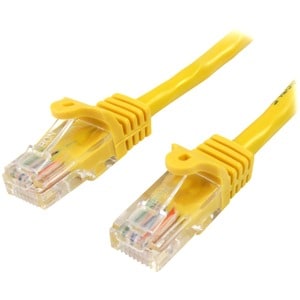 StarTech.com 1 m Yellow Cat5e Snagless RJ45 UTP Patch Cable - 1m Patch Cord - Ethernet Patch Cable - RJ45 Male to Male Cat