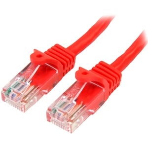 StarTech.com Cavo di rete CAT 5e - 100% Rame - Cavo Patch Ethernet RJ45 UTP Rosso da 1m antigroviglio - Cable for Disposit