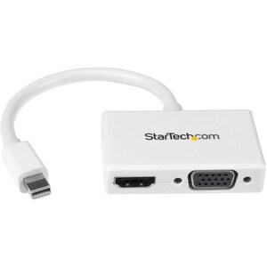 StarTech.com Reise A/V Adapter: 2-in-1 Mini DisplayPort auf HDMI oder VGA Konverter - Weiß - Weiß
