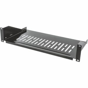 19" Cantilever Shelf, 2U, 2-Point Front Mount, 250mm Depth, Max 25kg, Black, Three Year Warranty - Steel - 25 kg Maximum W