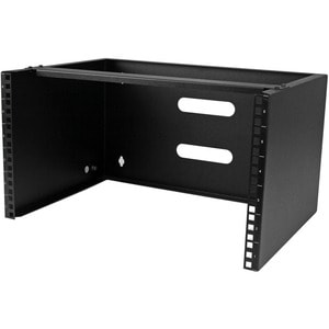 StarTech.com 6U Wall Mount Rack, 14in Deep, 19 inch Wall Mount Network Rack, Wall Mounting Patch Panel Bracket for Switch/