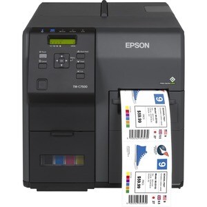Epson ColorWorks C7500 (012) Desktop Inkjet Printer - Colour - Label Print - USB - 104.14 mm (4.10") Print Width - 300 mm/