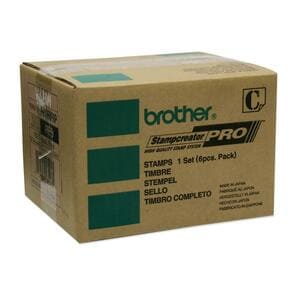Brother Pre-inked Stamp - 50.04 mm Impression Width x 18.03 mm Impression Length - Red - 6 / Box