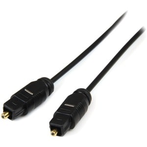 StarTech.com 15 ft Thin Toslink Digital Optical SPDIF Audio Cable - Cable for Audio Device, Satellite Receiver, Speaker, P