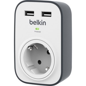 Belkin Überspannungsschutz - 1 x AC-Strom, 2 x USB - 306 J - Eingang5 V Gleichstrom Ausgang - Extern