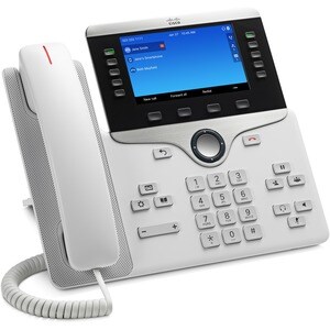 Cisco 8851 Telefone IP - Bluetooth - Montagem em parede - Branco - 5 x Total Line - VoIP - Unified Communications Manager 