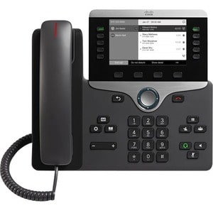 Cisco 8811 IP Phone - Corded - Wall Mountable - Black - 5 x Total Line - VoIP - 12.7 cm (5") - User Connect License - 2 x 