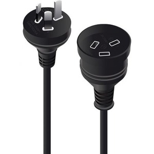 ALOGIC 10M AUS 3 PIN MAINS POWER EXTENSION CABLE WHITE MALE TO FEMALE