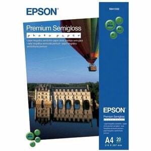 Carta foto Epson Premium C13S041332 Ad inchiostro - A4 - 210,06 mm x 296,93 mm - 251 g/m² Grammage - Semi-gloss - 20 Foglio
