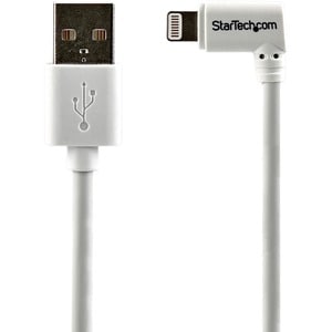 StarTech.com Angled Lightning to USB Cable - 2m (6ft) - White - Cable for iPhone, Mobile Device - First End: 1 x 8-pin Lig