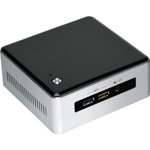 Intel NUC5CPYH Desktop Computer - Intel Celeron N3050 - Mini PC - Silver, Black - Intel HD Graphics DDR3L SDRAM - IEEE 802