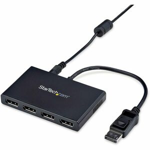 StarTech.com 4-Port DisplayPort 1.2 Splitter, DisplayPort to 4x DP Multi-Monitor Adapter, Quad 1080p 60Hz Computer MST Hub