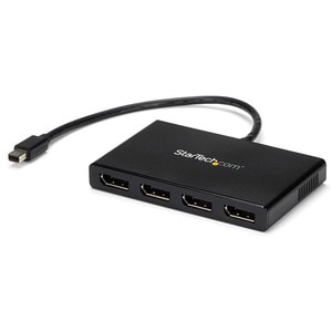 StarTech.com 4 Port Mini DisplayPort MST Hub - 4K 30Hz - Mini DP to DisplayPort Splitter for Multiple Monitors - mDP to DP