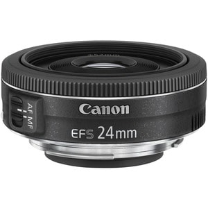 Canon - 24 mm - f/22 - f/2.8 - Pancake Fixed Lens for Canon EF-S - 52 mm Attachment - 0.27x Magnification - STM - 68.2 mm 