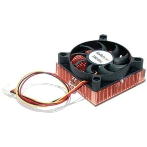 StarTech.com 1U 60x10mm Socket 7/370 CPU Cooler Fan w/ Copper Heatsink & TX3 - Add a copper heatsink cooler for a Socket 7