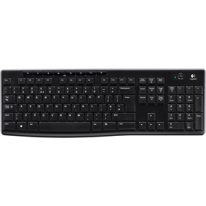 Logitech K270 Keyboard - Wireless Connectivity - USB Interface - Dutch - Black - RF - 10.06 m - 2.40 GHz - Internet, Email