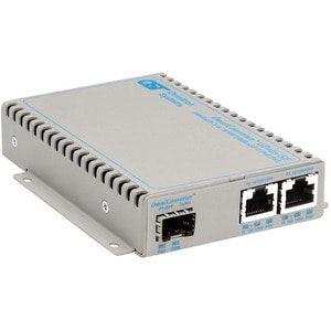 OmniConverter SE 10/100/1000 PoE+ Gigabit Ethernet Fiber Media Converter Switch RJ45 SFP - 2 x 10/100/1000BASE-T; 1 x 1000