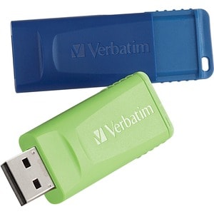 Microban 32GB Store 'n' Go USB Flash Drive - 2pk - Blue, Green - 32 GB - USB 2.0 Type A - Blue, Green - Lifetime Warranty 