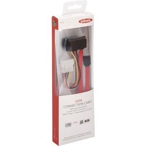Ednet 50 cm SATA Data Transfer/Power Cable for Hard Drive, DVD - First End: 1 x 22-pin SATA - Female - Second End: 1 x 7-p