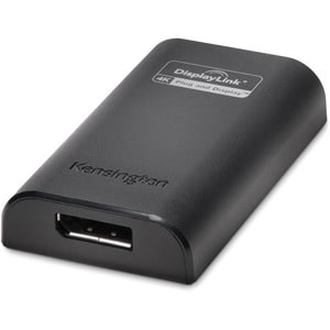 Kensington VU4000D USB 3.0 to DisplayPort 4K Video Adapter - 1 x DisplayPort 1.2 Digital Audio/Video - Female - 1 x USB 3.