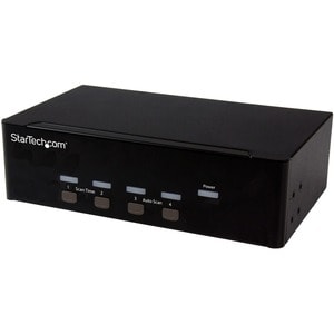 StarTech.com 4-port KVM Switch with Dual VGA and 2-port USB Hub - USB 2.0 - 4 Computer(s) - 1 Local User(s) - 1920 x 1200 