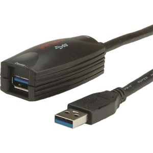 ROLINE USB 3.2 Gen 1 Aktives Repeater Kabel, schwarz, 5 m