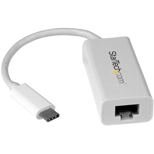 StarTech.com Adaptateur réseau USB-C vers RJ45 Gigabit Ethernet - M/F - USB 3.0 - Blanc - USB 3.1 - Realtek RTL8153 - 1 Po