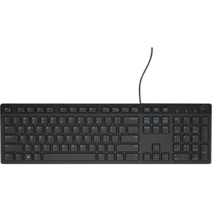 Dell KB216 Keyboard - Cable Connectivity - USB Interface - English (UK) - QWERTY Layout - Black - Volume Control Hot Key(s
