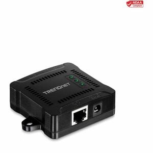 TRENDnet TPE-104GS PoE Splitter - TAA Compliant - 48 V DC Input - 12 V DC Output - 1 x 10/100/1000Base-T Input Port(s) - 1