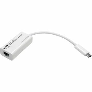 Eaton Tripp Lite Series USB-C to Gigabit Network Adapter, Thunderbolt 3 Compatibility - White - USB 3.1 - 1 Port(s) - 1 - 