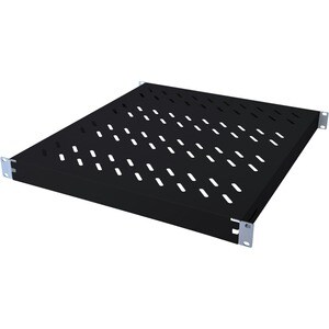 Digitus DN-97647 1U Rack-mountable Rack Shelf - 482.60 mm Rack Width - Black - Steel - 50 kg Maximum Weight Capacity