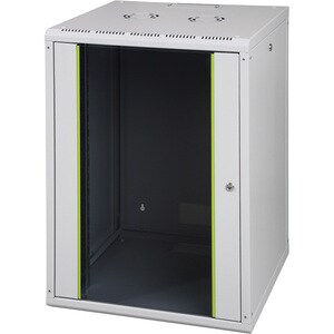 Digitus 20U Wall Mountable Rack Cabinet - 482.60 mm Rack Width - Light Grey - Steel, Glass