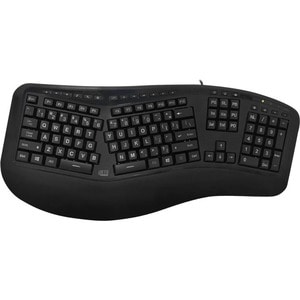 Tru-Form Colour Illuminated Ergonomic Keyboard - Black