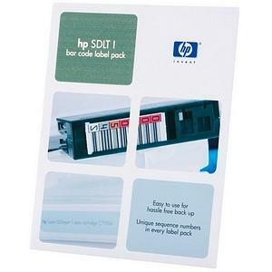 SDLT I bar code label pack - A pack of 110 uniquely sequenced DLT IV bar code labels (100 data + 10 cleaning)