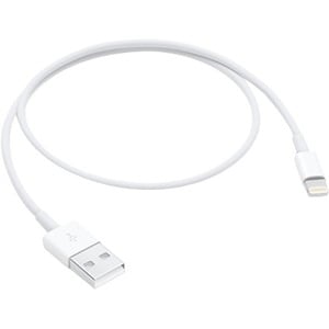 Apple Lightning to USB Cable (0.5 m) - 1.64 ft Lightning/USB Data Transfer Cable for iPhone, iPad, iPod - First End: 1 x L