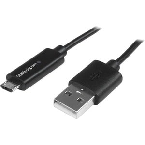 StarTech.com 1m Micro USB Kabel mit LED Ladeanzeige - St/St - USB auf Micro USB Kabel - Cable for Telefon, Tablet, Noteboo