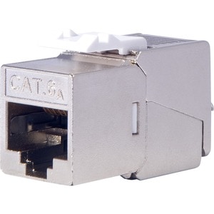 Digitus CAT 6A Keystone Modul, geschirmt mit intelligentem Kabelmanager, Set (24 Stück). Produktfarbe: Silber. Abmessungen